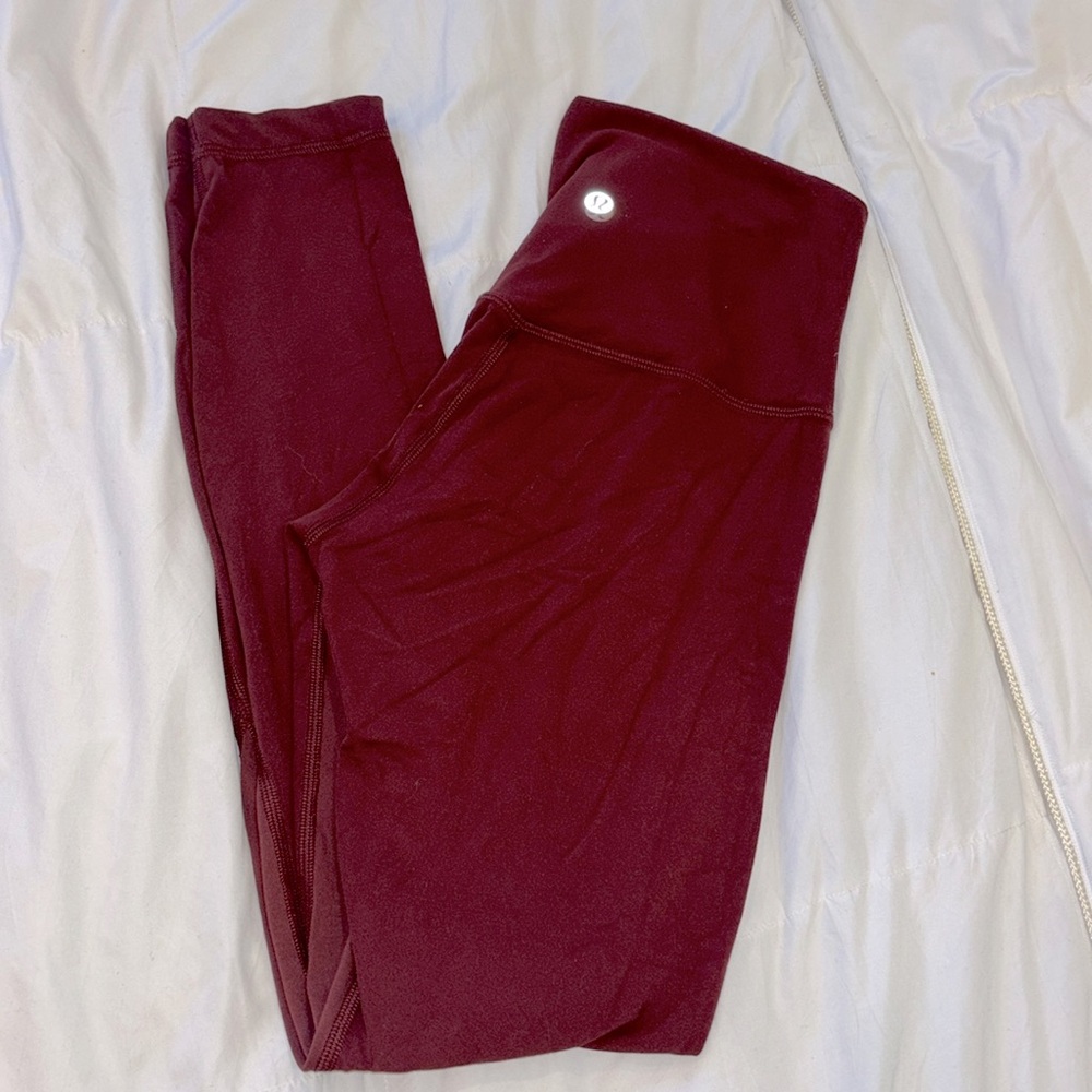 Lightly Worn Size 25 Lulu maroon leggings